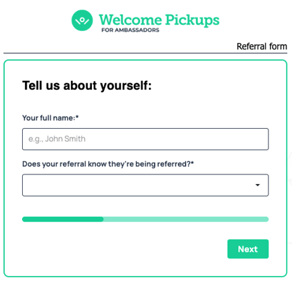 The Ambassador referral form